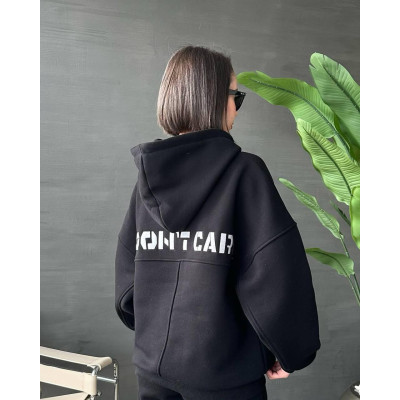 Жіночий костюм "I DON'T CARE" – модель 6260-1146: барбі, молочний, світло-сірий, чорний