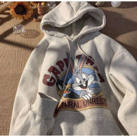 Худі Oversize Looney Tunes трьохнитка на флісі з принтом розмір: 42-48 Модель 1526-2326 колір меланж