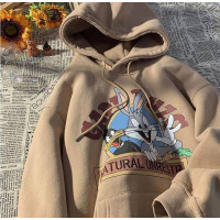 Худі Oversize Looney Tunes трьохнитка на флісі з принтом розмір: 42-48 Модель 1526-2326 колір бежевий