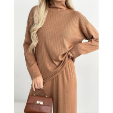 Костюм жіночий трикотажний з ангори Модель: 1466-073 Колір: коричневий, сірий, світлий беж