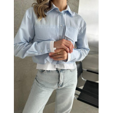 Сорочка жіноча базова Туреччина Модель: 1466-025 Колір: блакитний