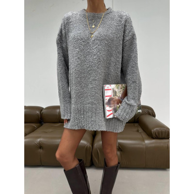 Жіночий оверсайз Светр 1466-143: чорний, коричневий, сірий, бургунді, бежевий - купити за найкращою ціною!