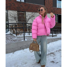 Куртка жіноча oversize Модель: 847-750 Колір: рожевий, чорний