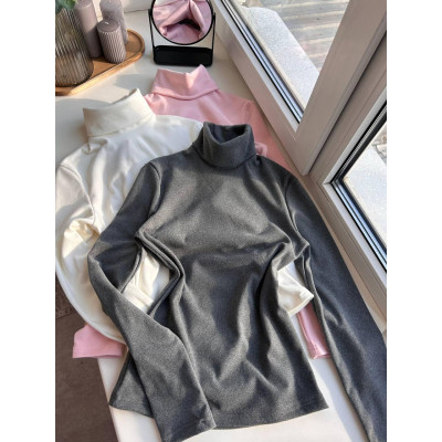 Елегантний гольф жіночий ангора на флісі: модель 1532-241 GR. Кольори: чорний, молоко, графіт, пудра, мокко, шоколад