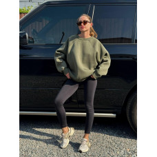 Худі жіноче турецька трьохнитка на флісі ПЕНЬЄ Модель: 776-931 Колір: хакі