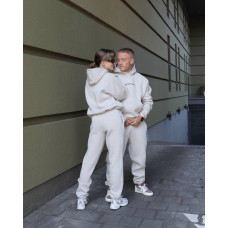 Костюм жіночий турецька трьохнитка на флісі ПЕНЬЄ Модель: 776-825 Колір: беж, графіт, темна бутилка